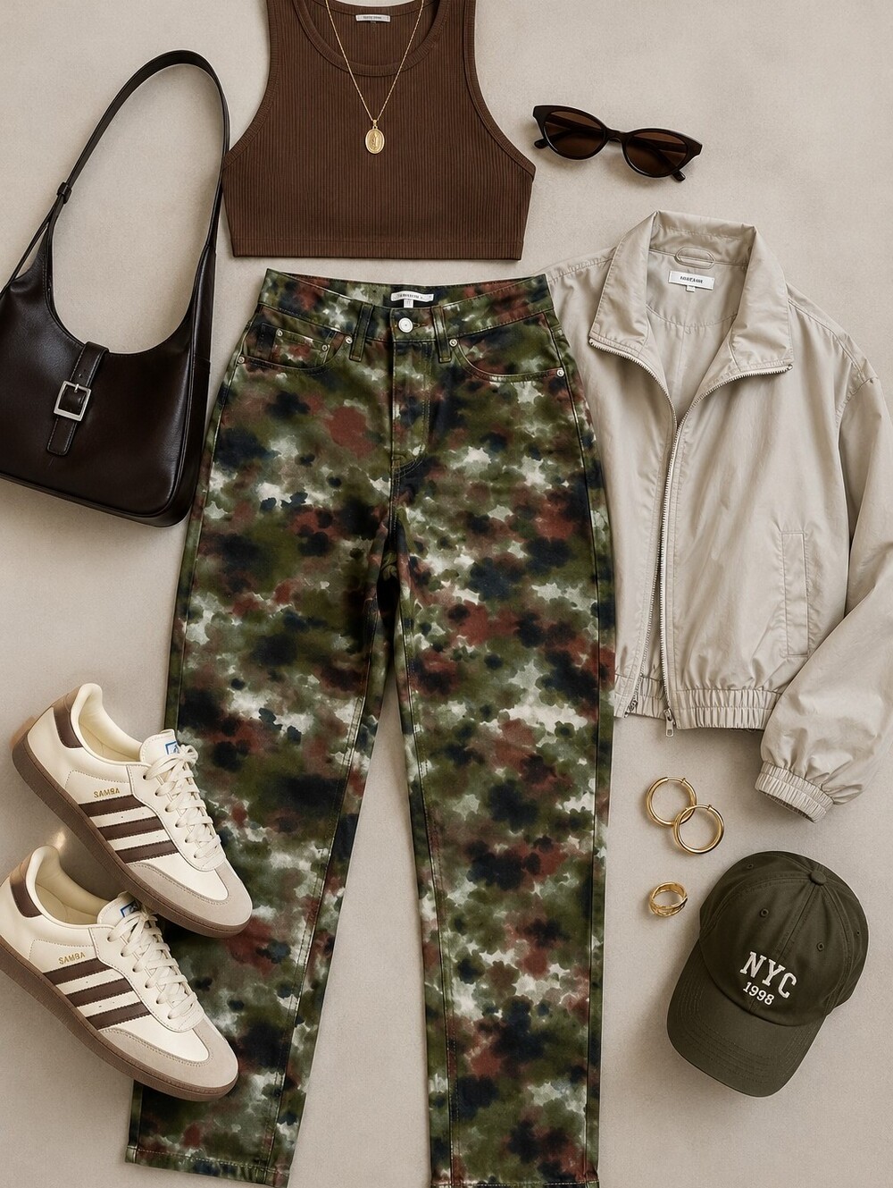 Levi's Women's Camouflage Jeans - Olive Multi